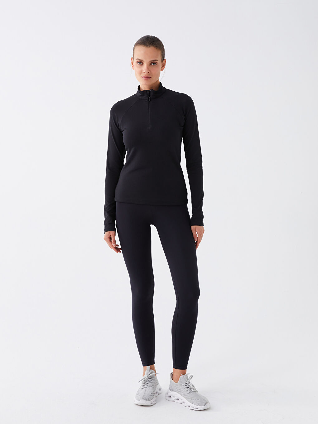 LCW SPORT Women's Elasticated Waist Plain Sports Leggings -W3BT56Z8-CVL