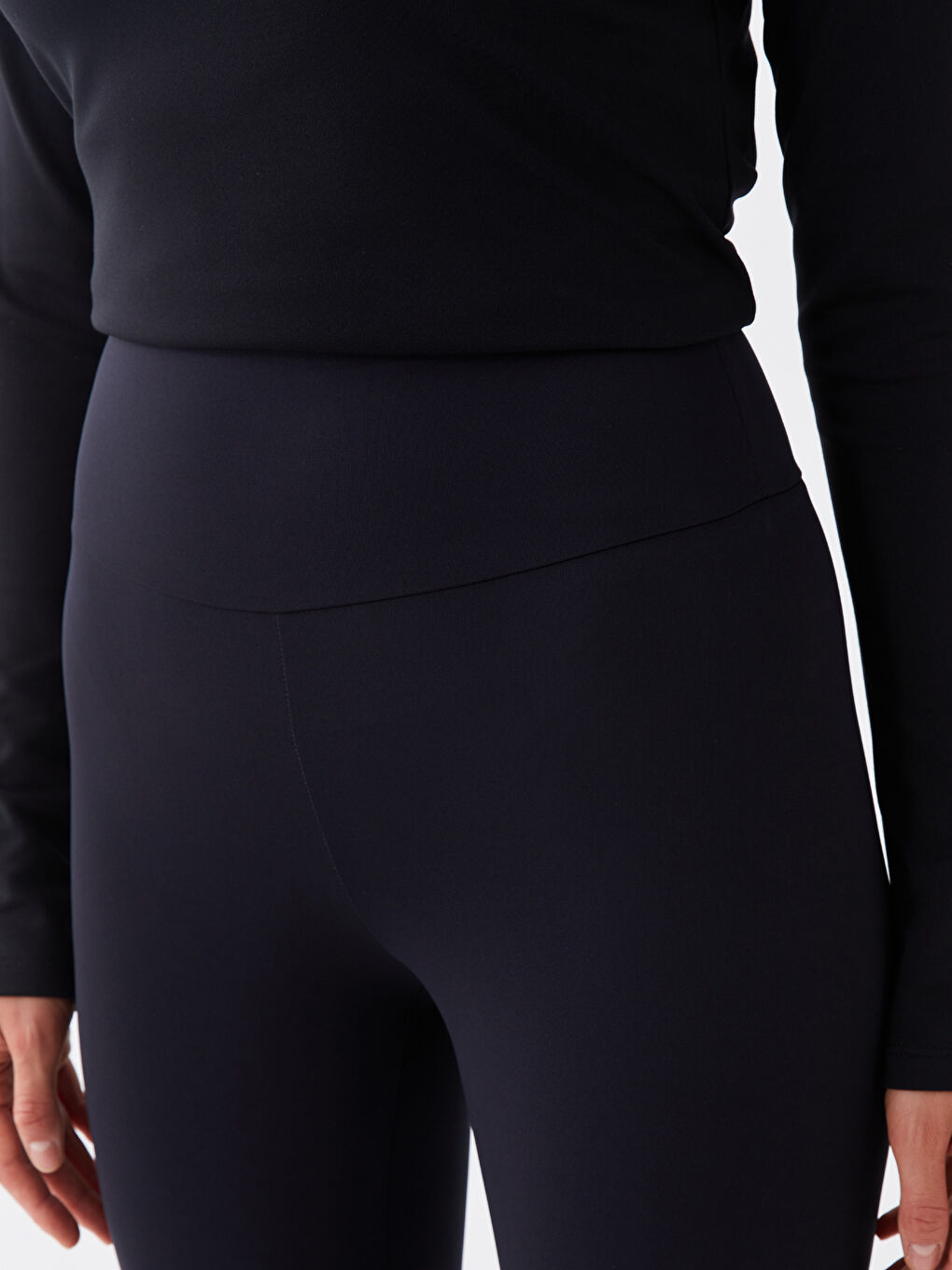 LCW SPORT Women's Elasticated Waist Plain Sports Leggings -W3BT56Z8-CVL