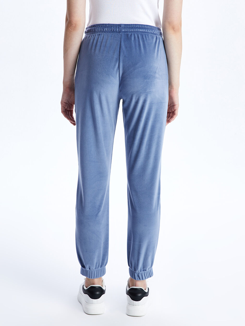 Elastic Waist Regular Velvet Women's Jogger Sweatpants-4