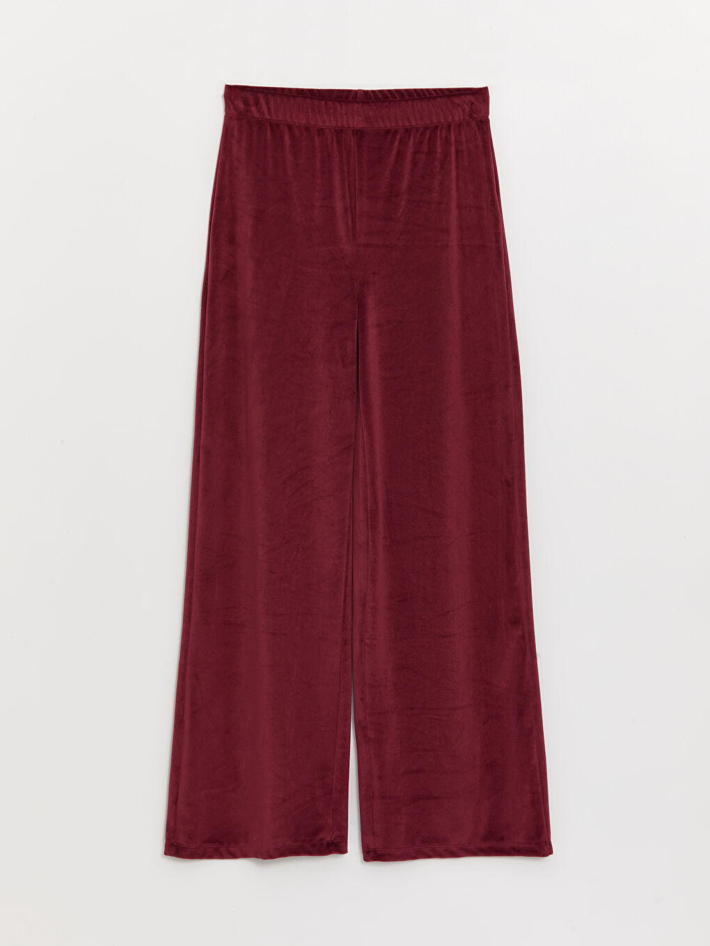 Pantalon de survêtement uni à jambe large et taille élastiquée pour femmes-5