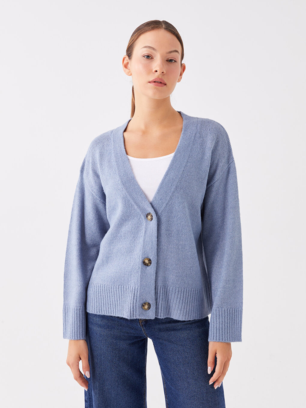 V Neck Women's Knitwear Cardigan