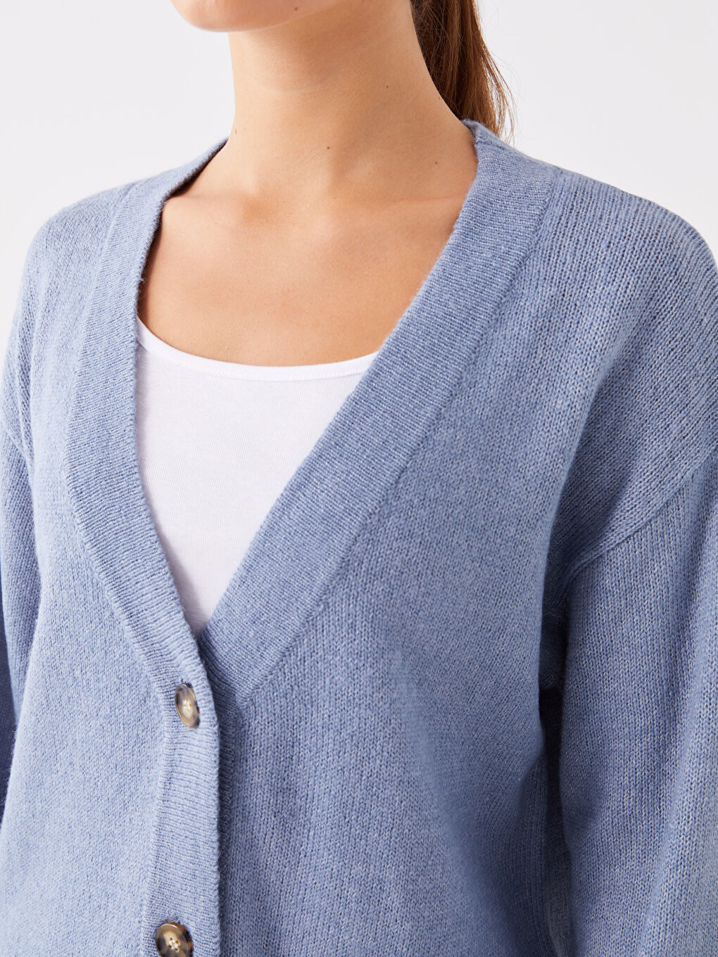 V Neck Women's Knitwear Cardigan-3