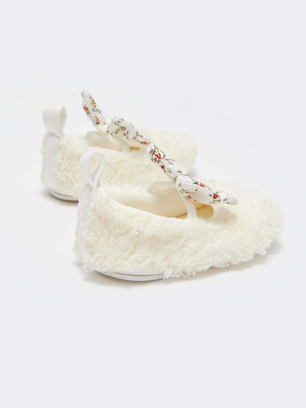 Ekru Fiyonk Detaylı Kız Bebek Yürüme Öncesi Ayakkabısı-4