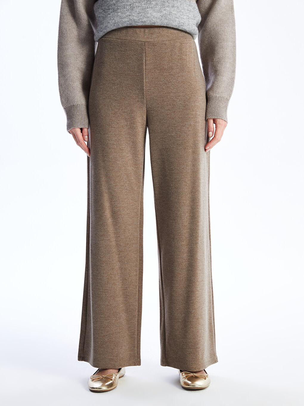 LCWAIKIKI Classic Elasticated Waist Slim Fit Women's Trousers -W3BU45Z8-QZZ