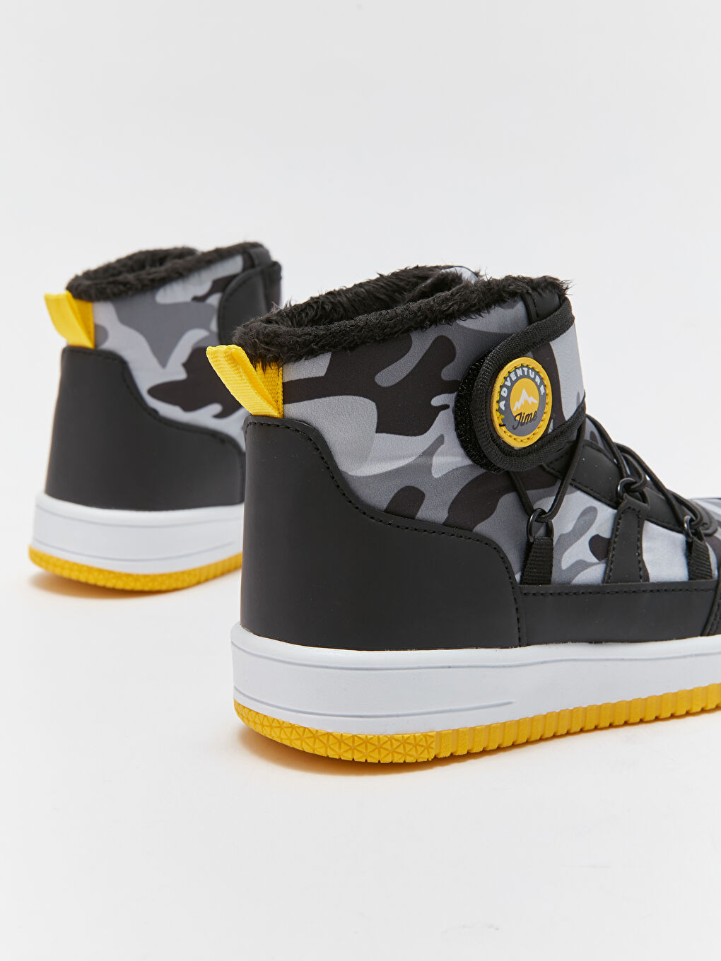 Siyah Baskılı Bağcıklı Erkek Çocuk Bot-4