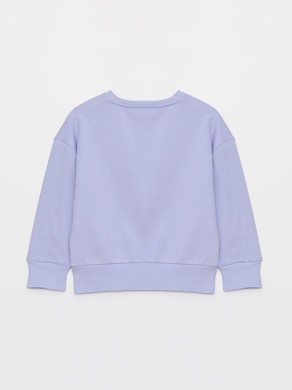 LCW Kids Lila Bisiklet Yaka Baskılı Uzun Kollu Kız Çocuk Sweatshirt - 1