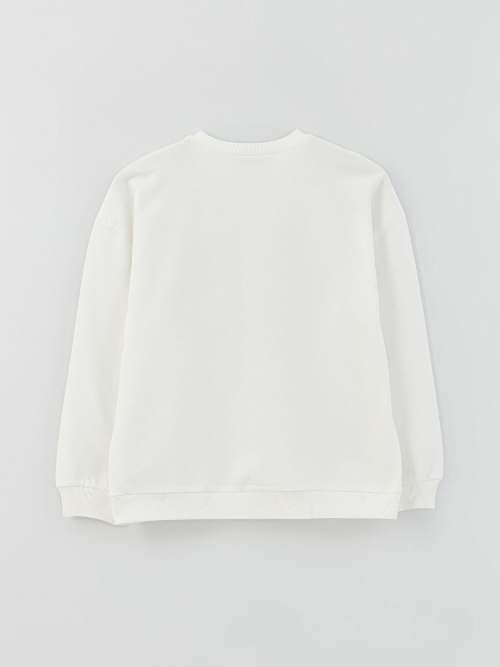 سويت شيرت أوفراسايز كم طويل مطبوع بياقة دائرية للسيدات-7