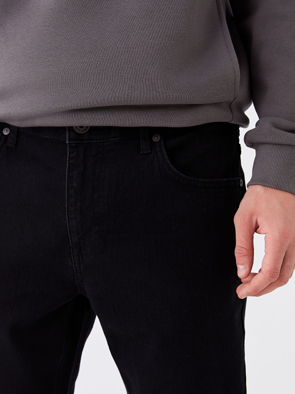 Siyah Skinny Fit Erkek Jean Pantolon-2