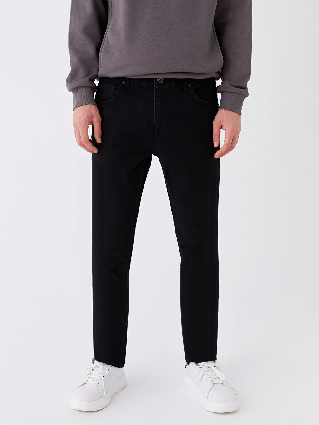 Siyah Skinny Fit Erkek Jean Pantolon-3