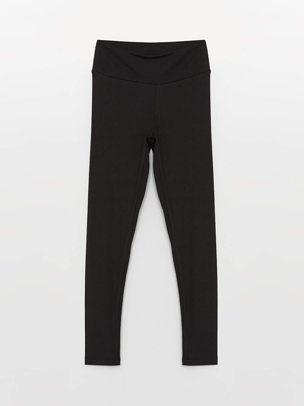 Elasticated Waist Plain Interlock Women's Leggings-5
