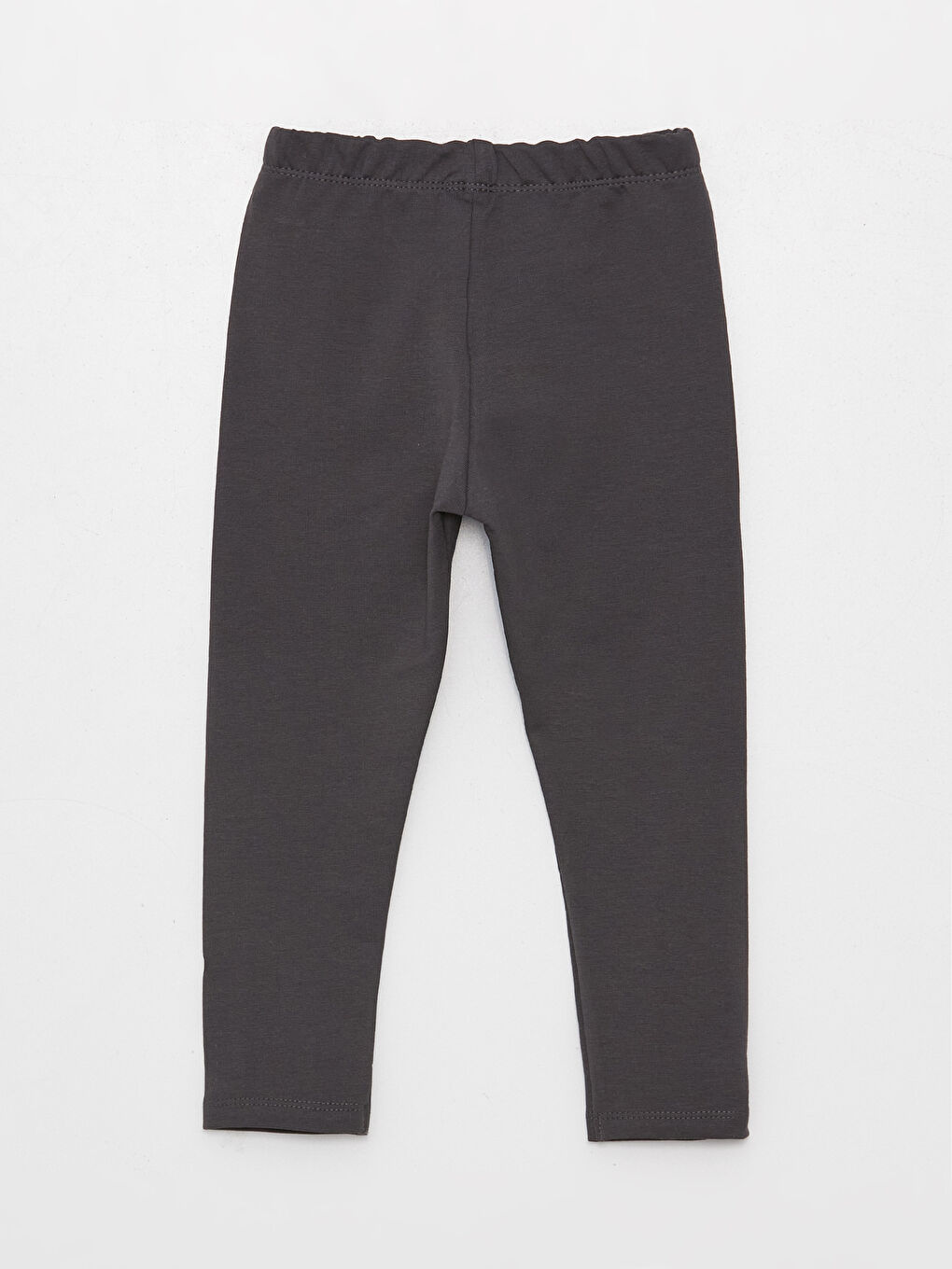 Antrasit Beli Lastikli Baskılı Kız Bebek Tayt-1