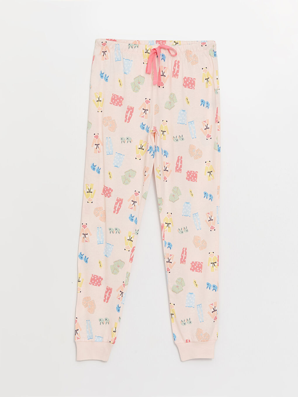 Rundhalsausschnitt Bedruckt Langarm Pyjama-Set für Damen-7