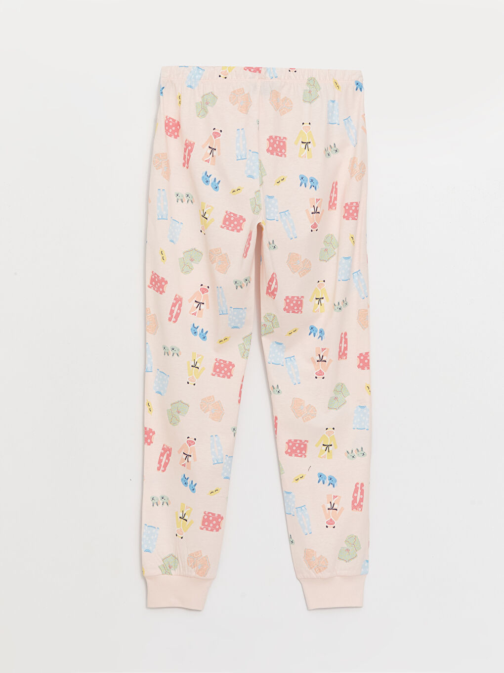 Rundhalsausschnitt Bedruckt Langarm Pyjama-Set für Damen-8