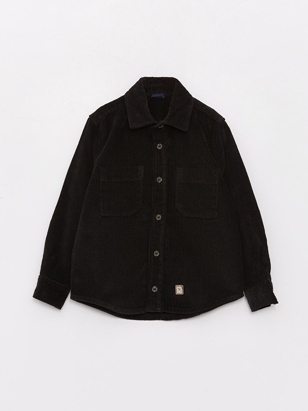 Basic Long Sleeve Velvet Boys' Shirt