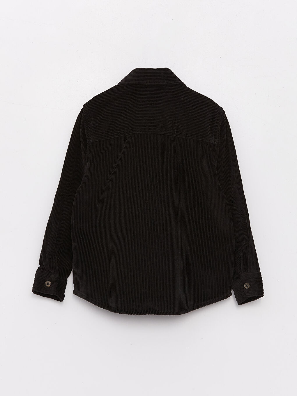 Basic Long Sleeve Velvet Boys' Shirt-1
