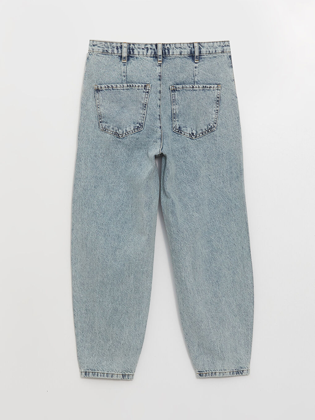 İndigo Yüksek Bel Balloon Fit Kadın Jean Pantolon-5