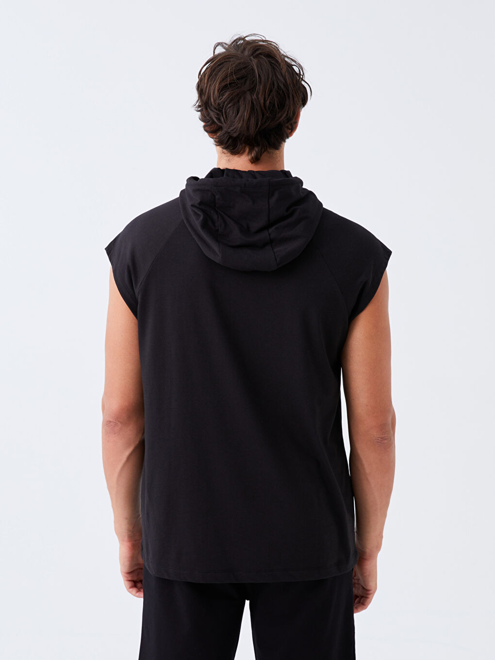 T-shirt de sport sans manches à capuche pour Hommes-4