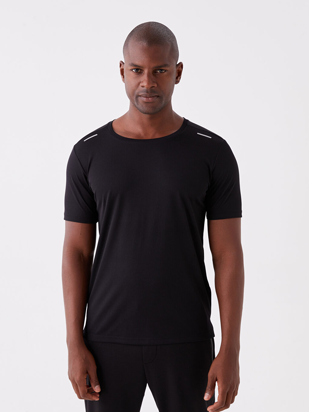 T-shirt de Sport à Manches Courtes pour Hommes avec Col Rond-1