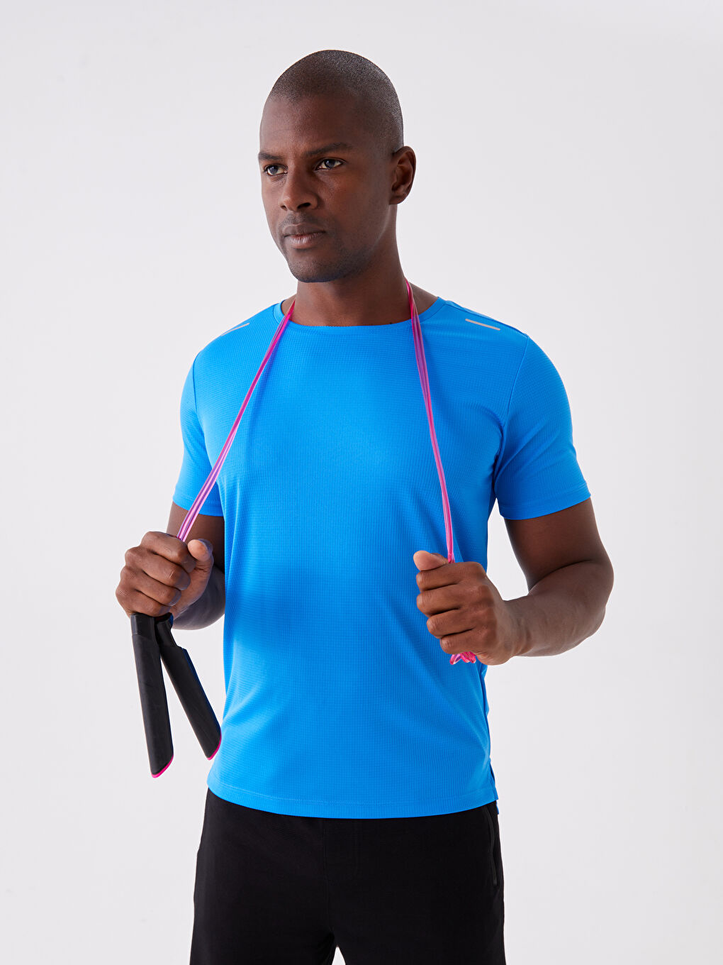 T-shirt de Sport à Manches Courtes pour Hommes avec Col Rond