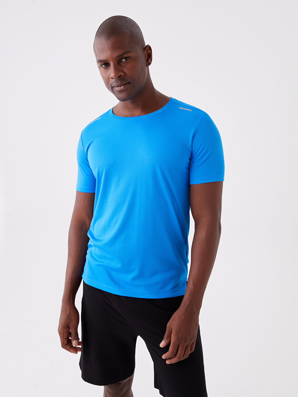 T-shirt de Sport à Manches Courtes pour Hommes avec Col Rond-1
