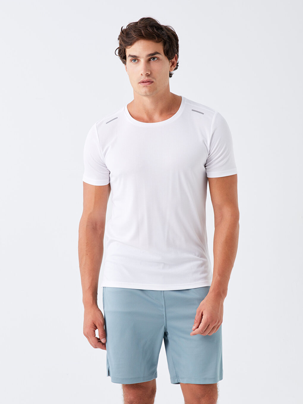 T-shirt de Sport à Manches Courtes pour Hommes avec Col Rond