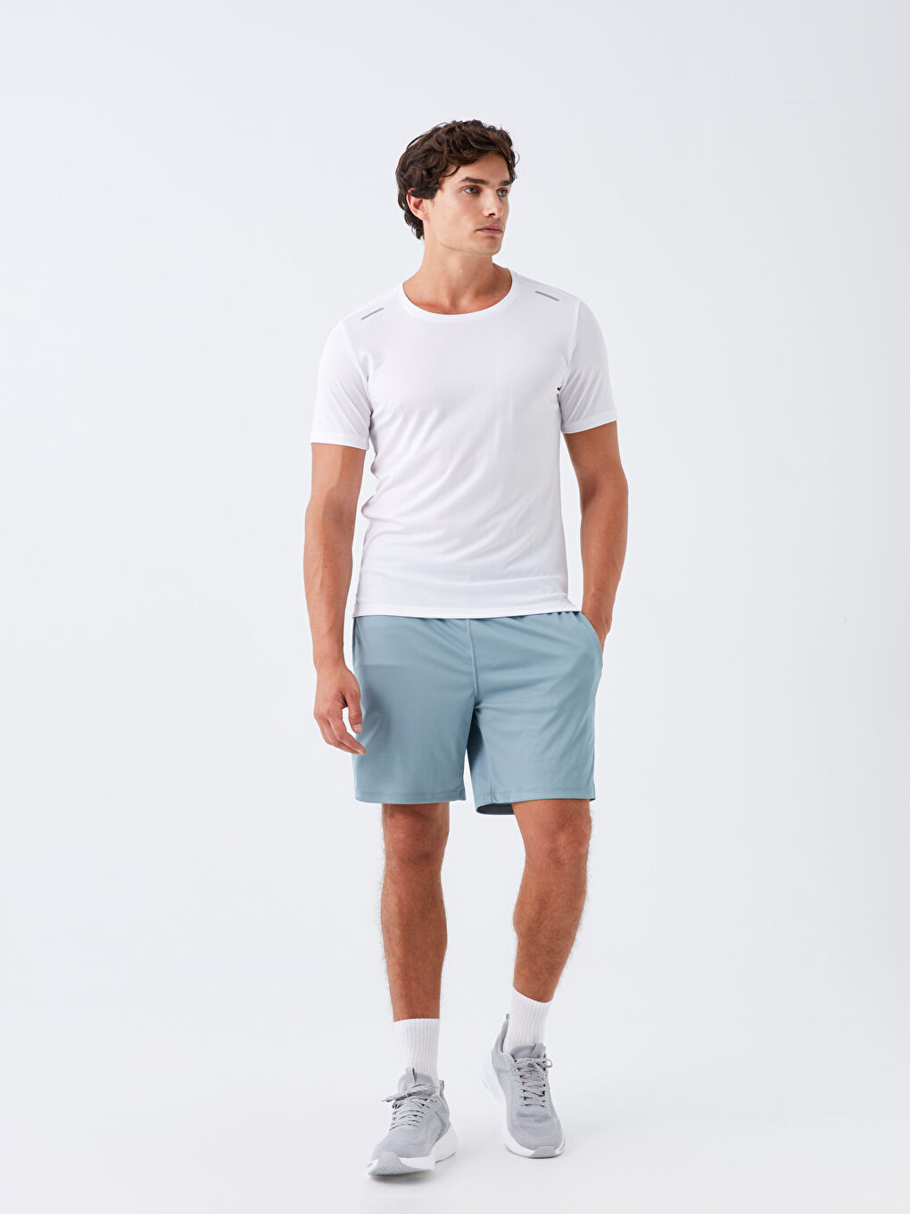T-shirt de Sport à Manches Courtes pour Hommes avec Col Rond-1