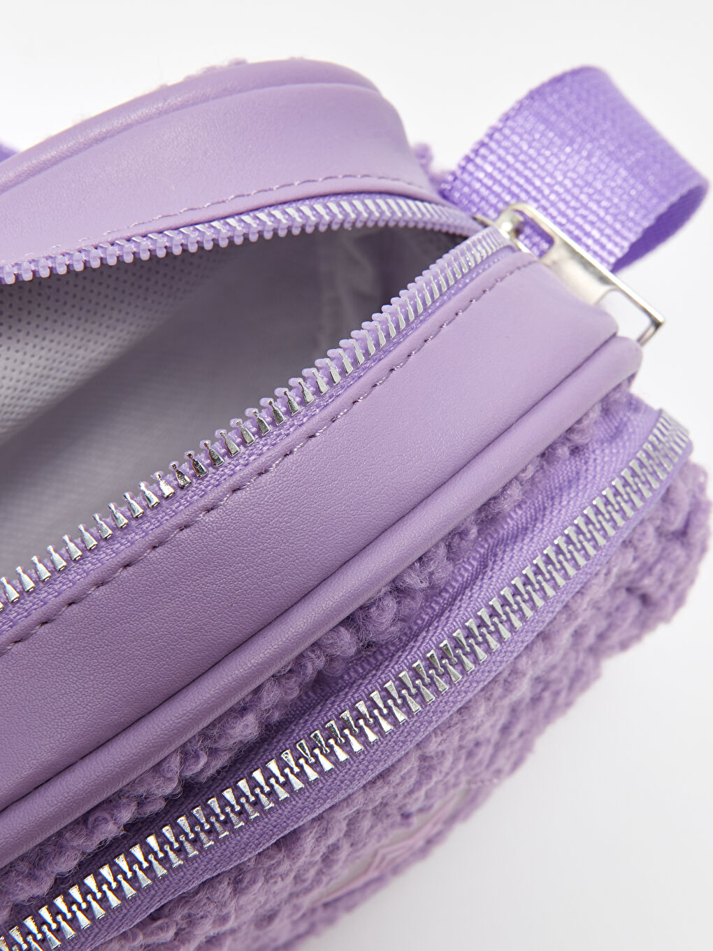 Lila Pelüş Kız Çocuk Kol Çantası-2