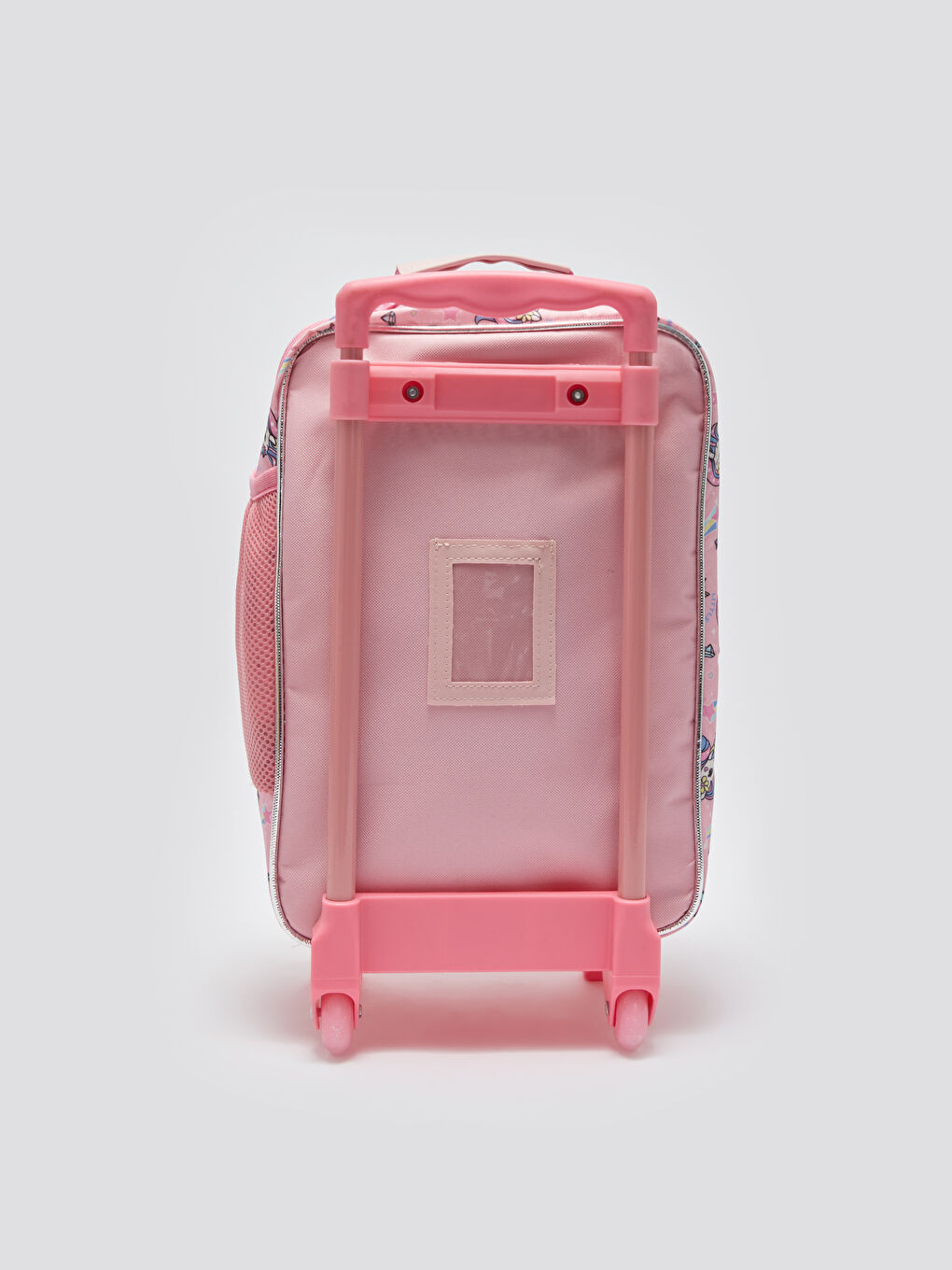 Pembe Baskılı Kız Çocuk Çekçekli Çanta-2