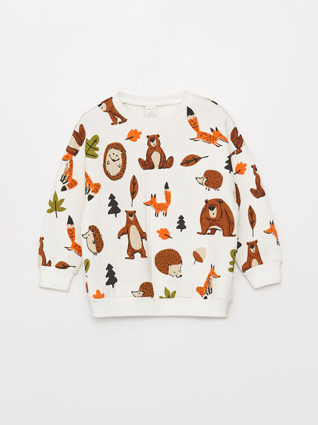 LCW baby Crew Neck Long Sleeve Printed Baby Boys' Sweatshirt -W3CA72Z1-LRA