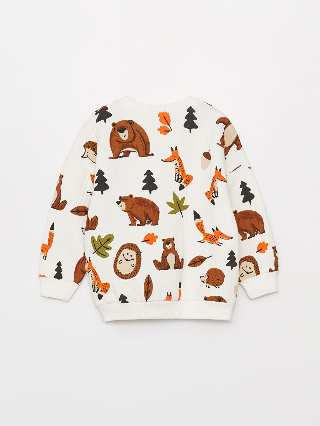 LCW baby Crew Neck Long Sleeve Printed Baby Boys' Sweatshirt -W3CA72Z1-LRA