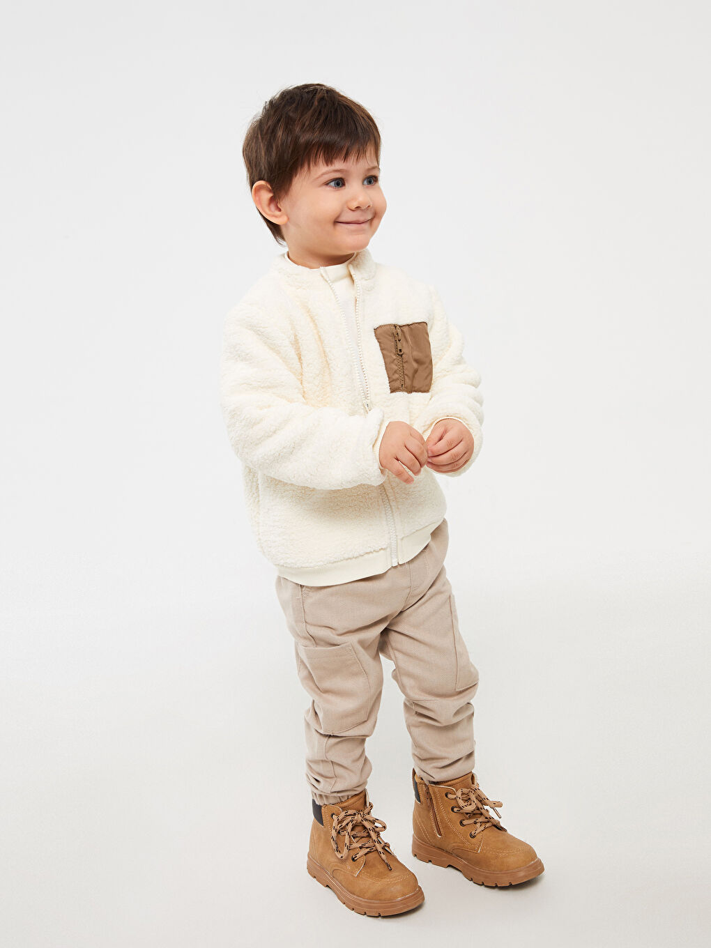 LCW baby Stehkragen Plüsch Baby Jungen Reißverschluss-Sweatshirt -W3CA76Z1-FDH