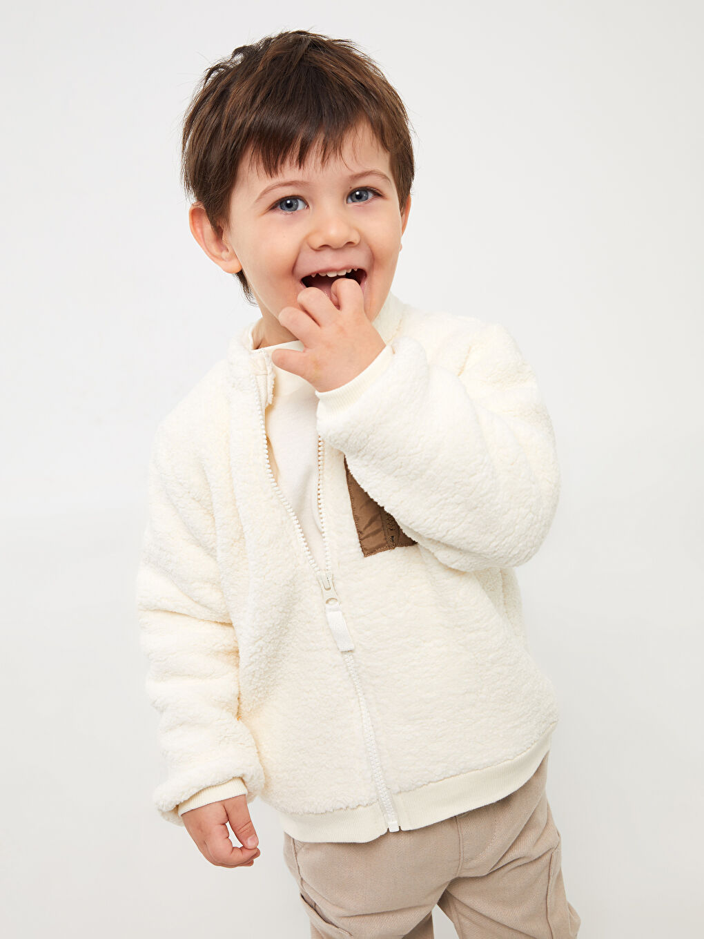 LCW baby Stehkragen Plüsch Baby Jungen Reißverschluss-Sweatshirt -W3CA76Z1-FDH