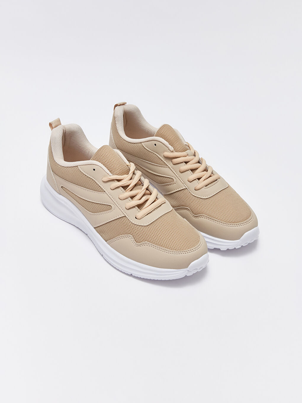 Bej Bağcıklı Erkek Spor Ayakkabı