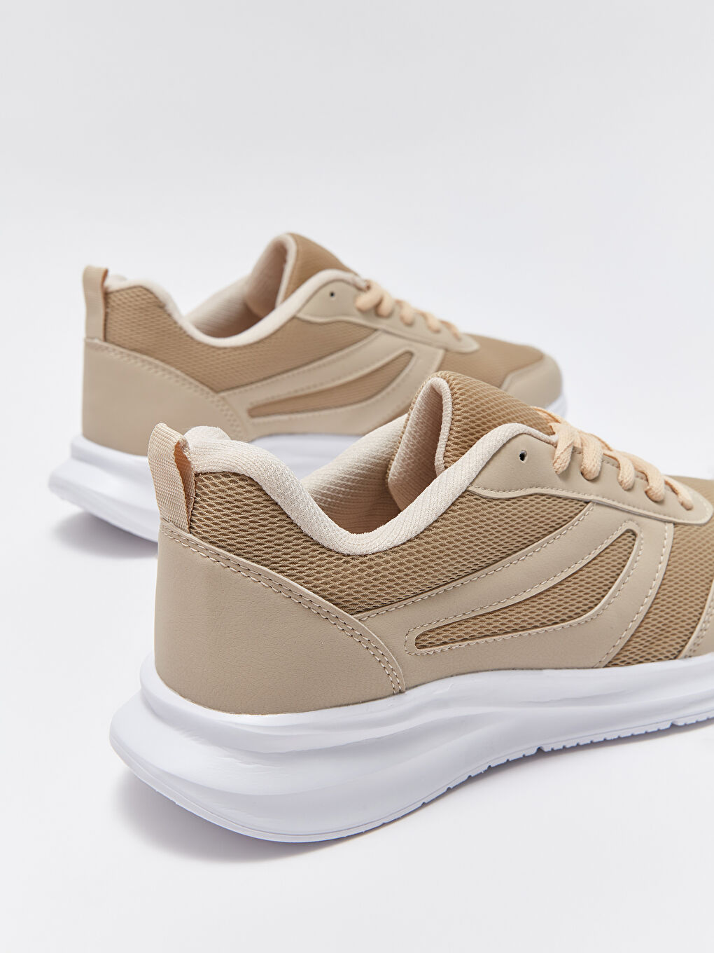 Bej Bağcıklı Erkek Spor Ayakkabı-3