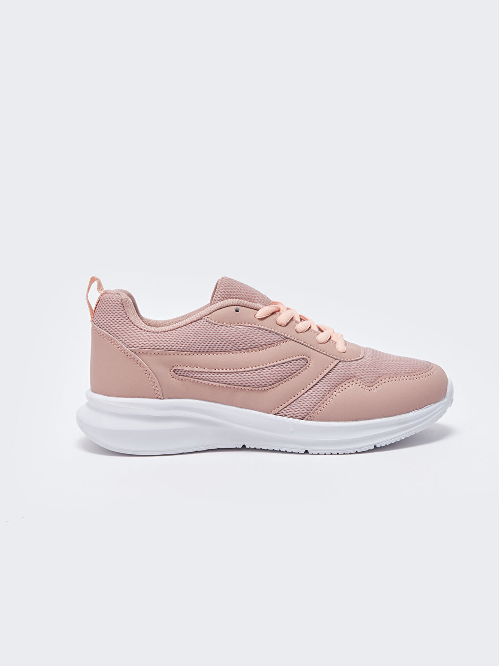 Pembe Bağcıklı Kadın Spor Ayakkabı-1