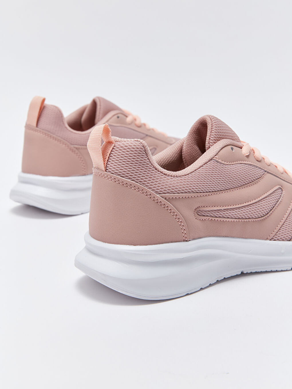 Pembe Bağcıklı Kadın Spor Ayakkabı-4