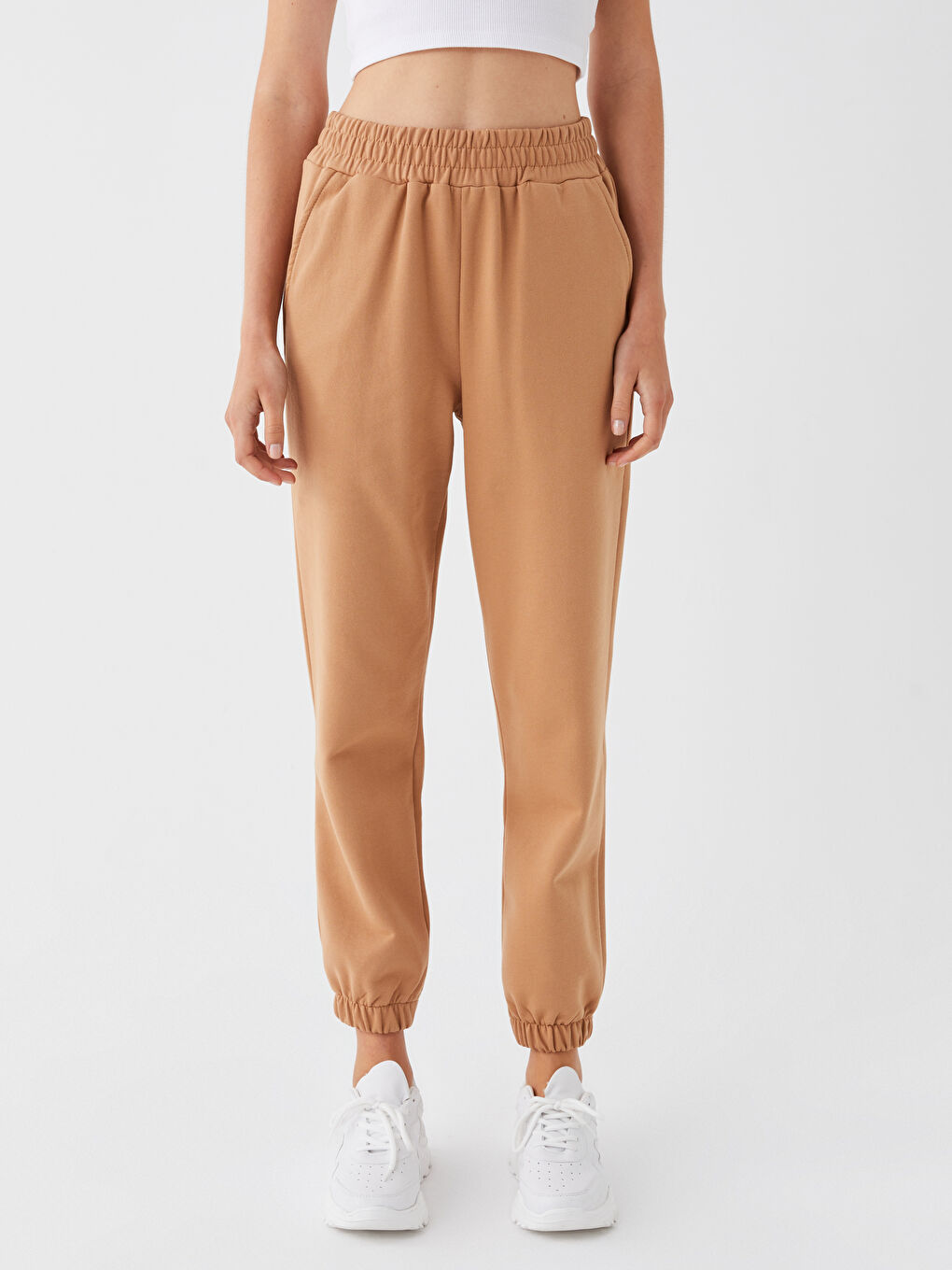 LCW ECO Women's Elasticated Waist Plain Jogger Sweatpants -W3CA93Z8-V7N