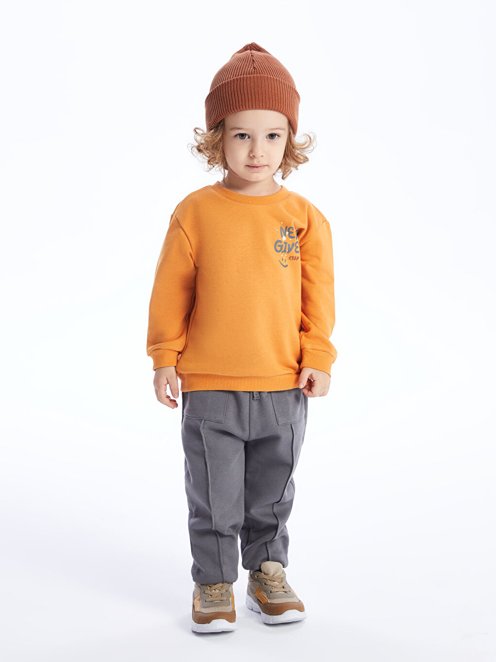 LCW baby Koyu Gri Beli Lastikli Basic Erkek Bebek Jogger Eşofman Alt - 1