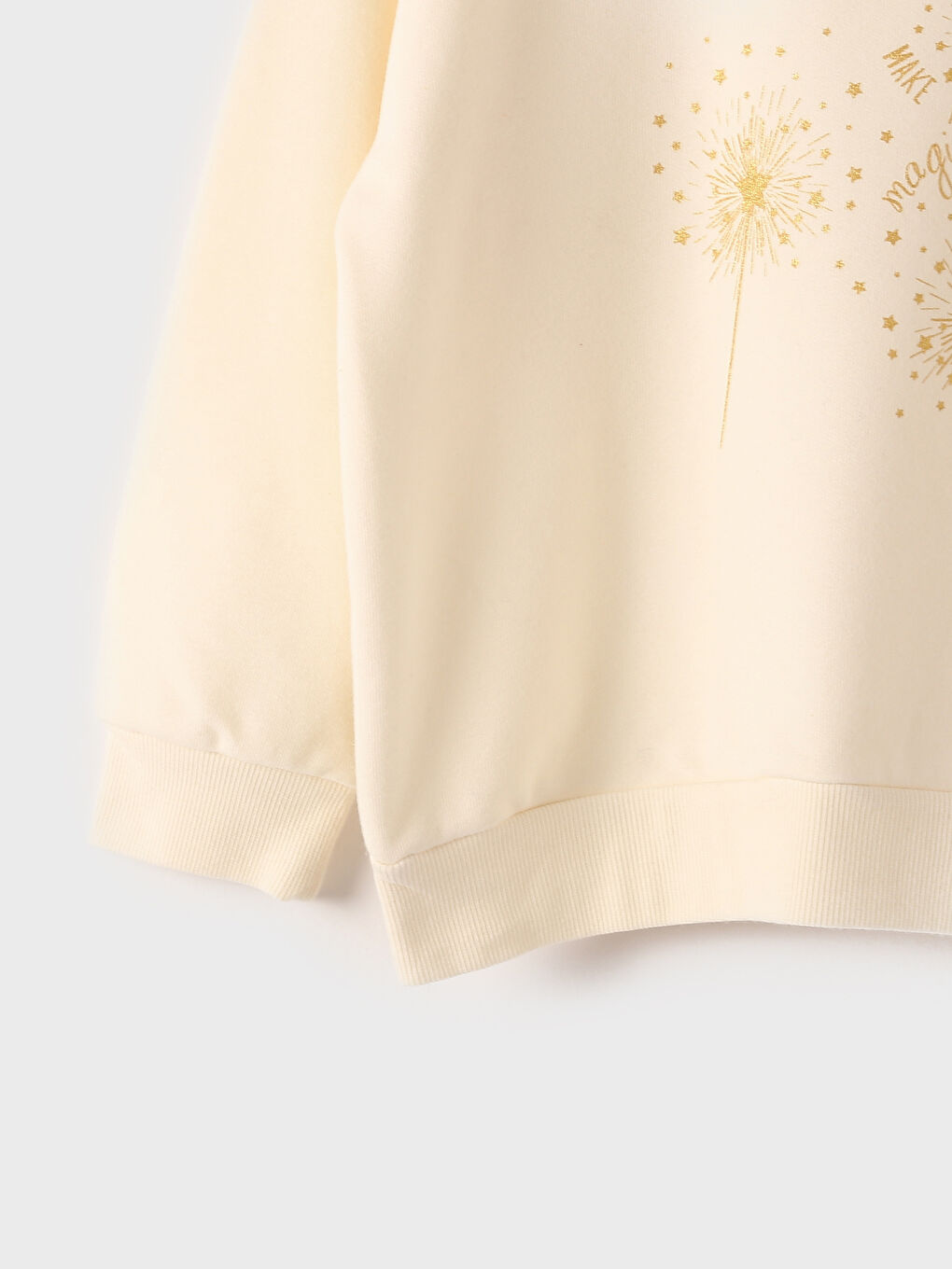 سويت شيرت كم طويل بياقة دائرية للبنات-1