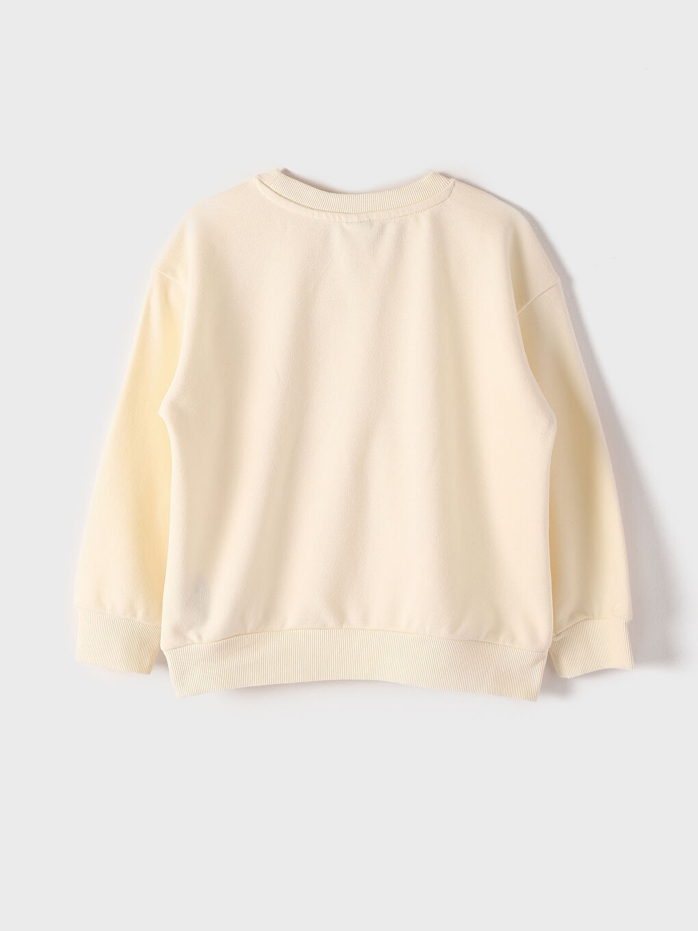 سويت شيرت كم طويل بياقة دائرية للبنات-3