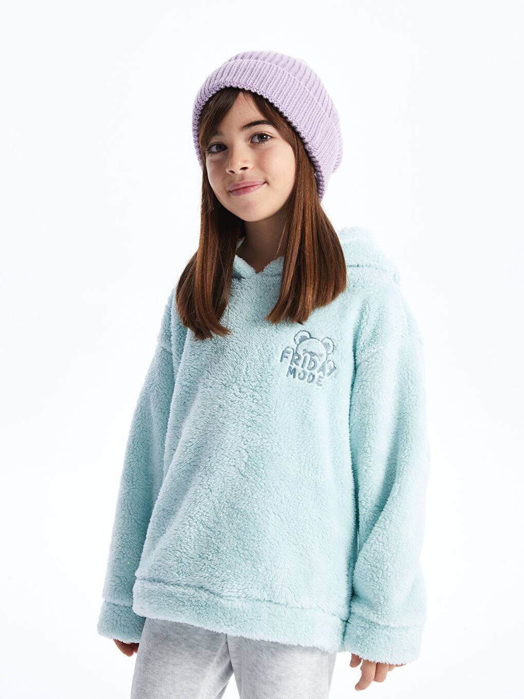 LCW Kids كنزة رياضية أزرق فتاة -W3CB89Z4-FSL