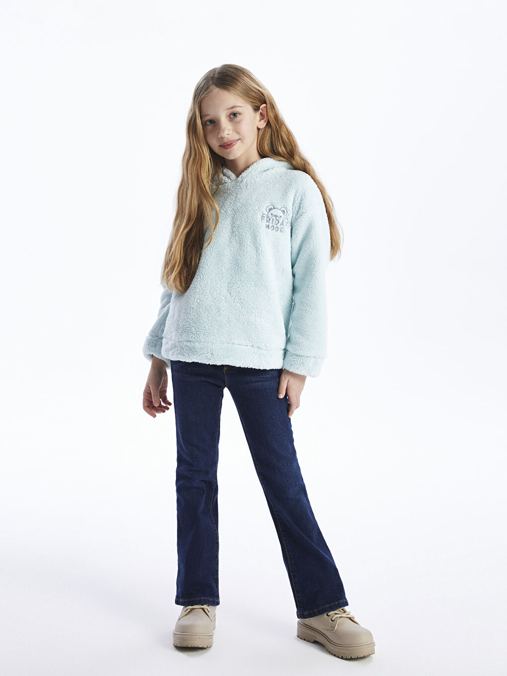 LCW Kids كنزة رياضية أزرق فتاة -W3CB89Z4-FSL