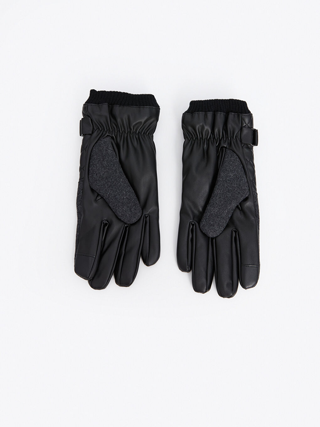 Antrasit Deri Görünümlü Erkek Eldiven-1