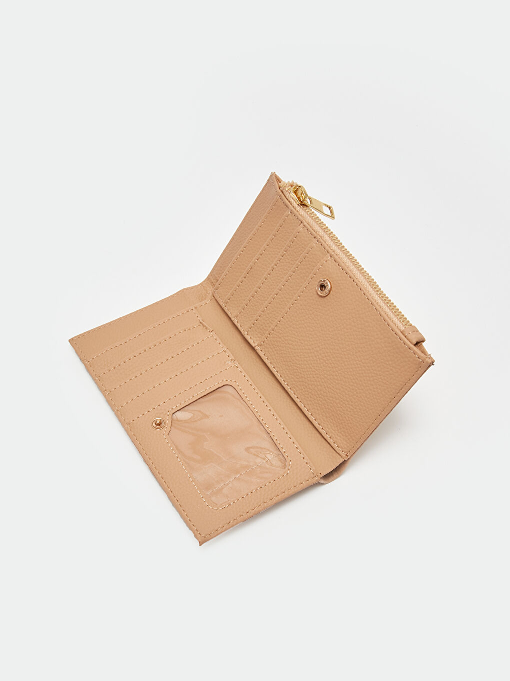 Kahverengi Deri Görünümlü Kadın Cüzdan-3