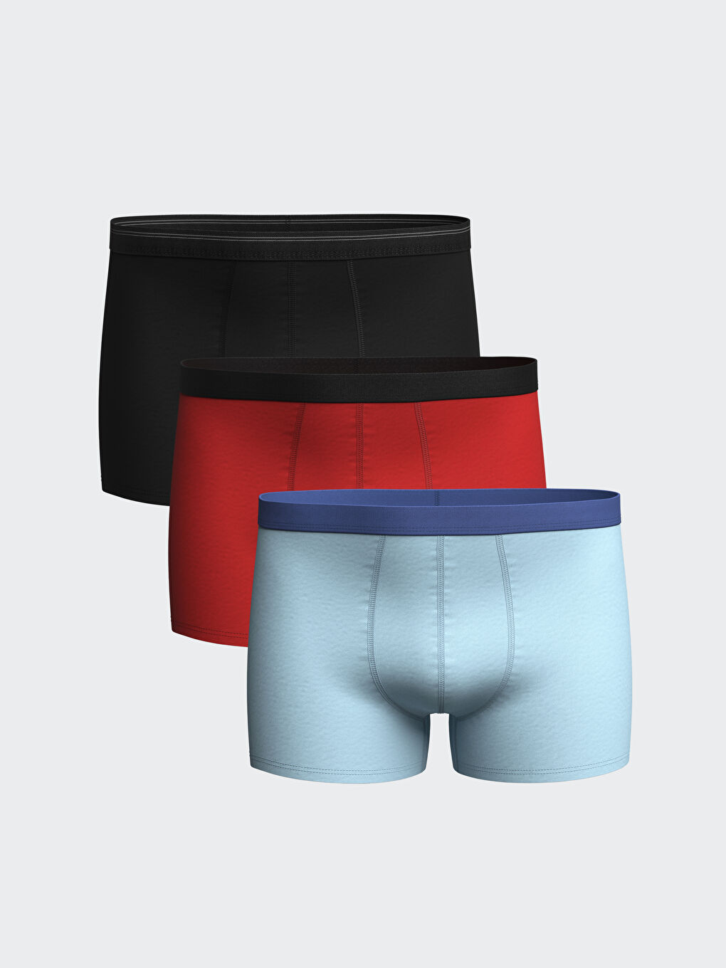 Karışık Standart Kalıp Pamuklu Esnek Erkek Boxer 3'lü