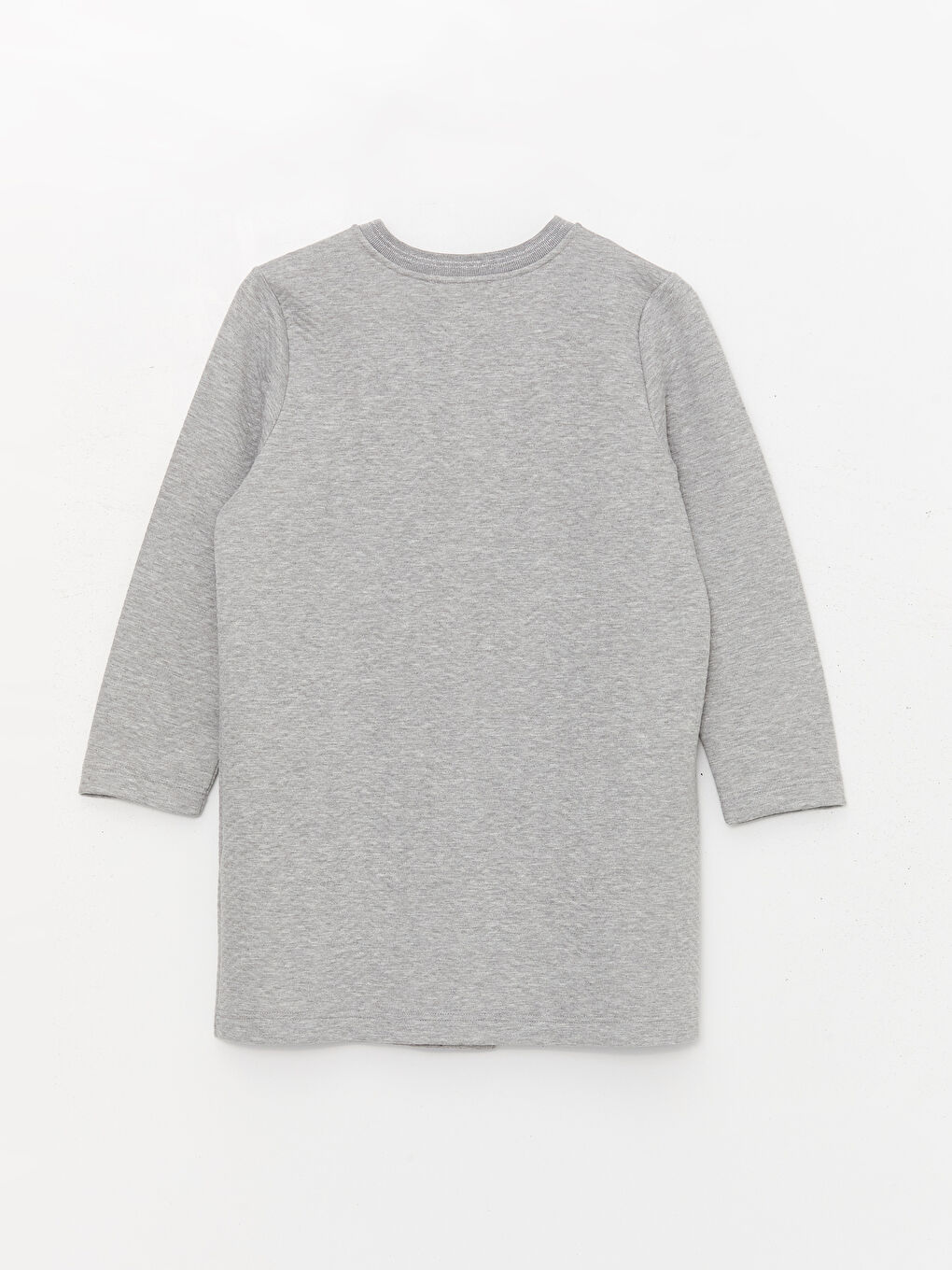 Gri Kolej Yaka Kendinden Desenli Uzun Kollu Kadın Hırka-6