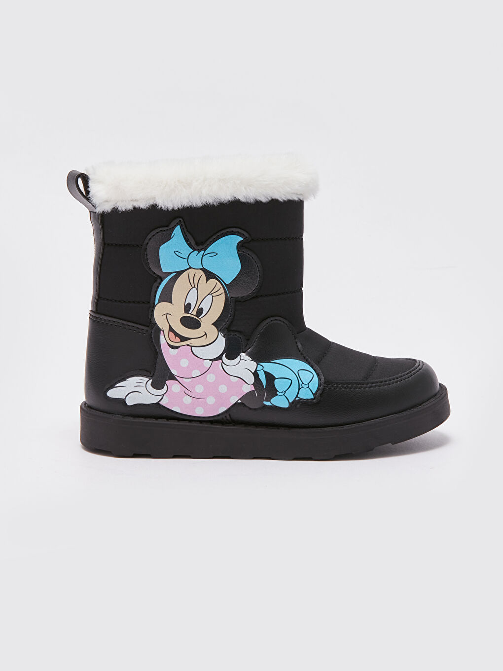 LCW STEPS Siyah Fermuarlı Minnie Mouse Baskılı Kız Çocuk Bot - 1