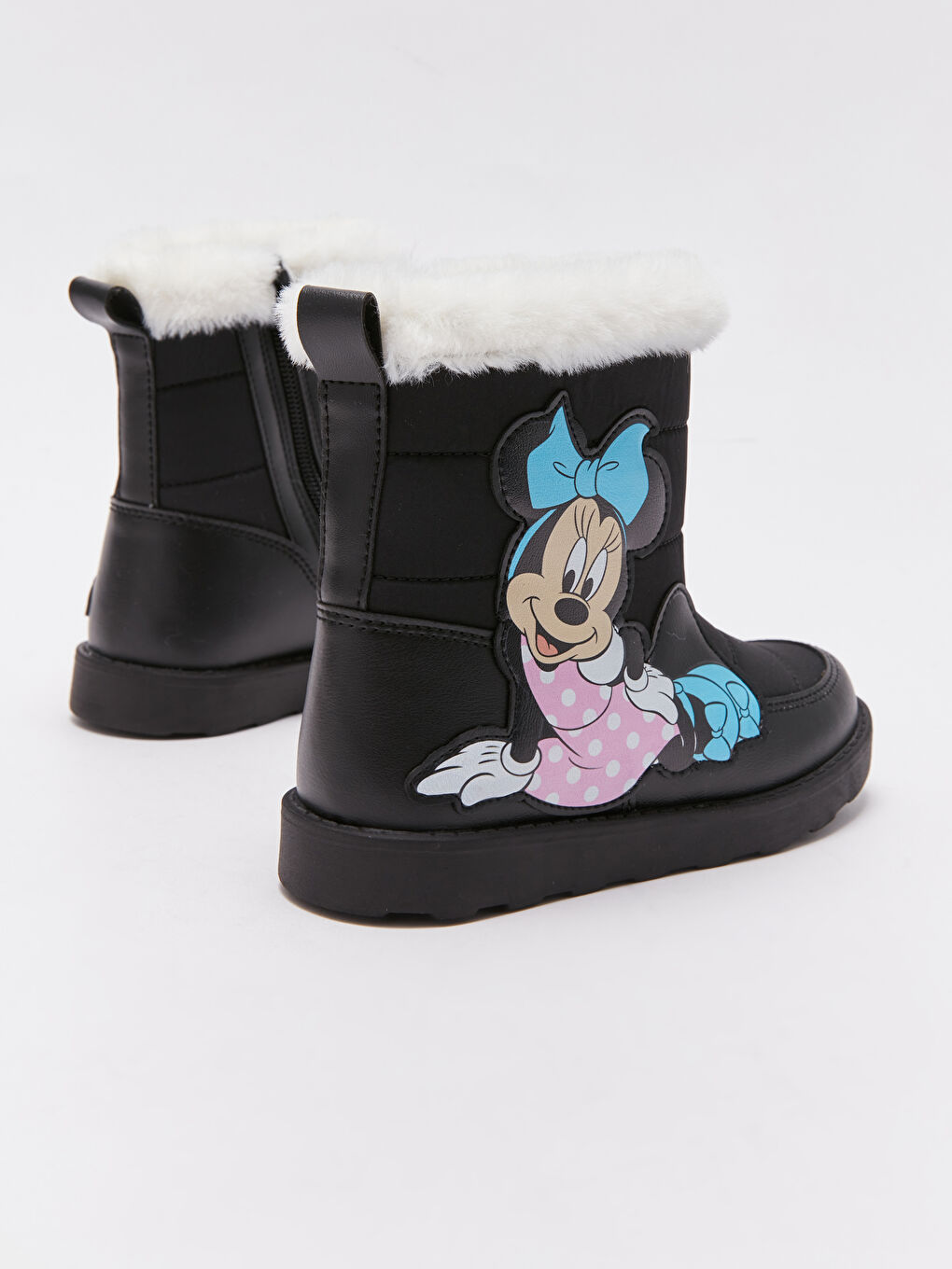 LCW STEPS Siyah Fermuarlı Minnie Mouse Baskılı Kız Çocuk Bot - 4