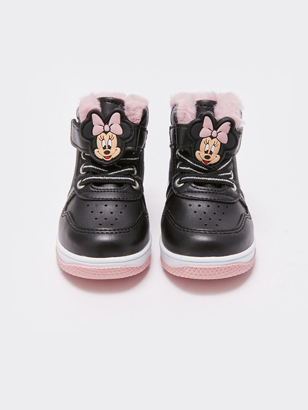 LCW STEPS Siyah Minnie Mouse Baskılı Cırt Cırtlı Kız Bebek Bot - 2