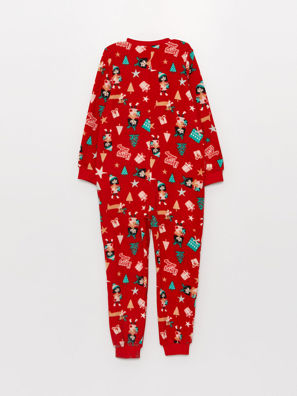 Kırmızı Bisiklet Yaka Yılbaşı Temalı Polar Kız Çocuk Uyku Tulumu-2